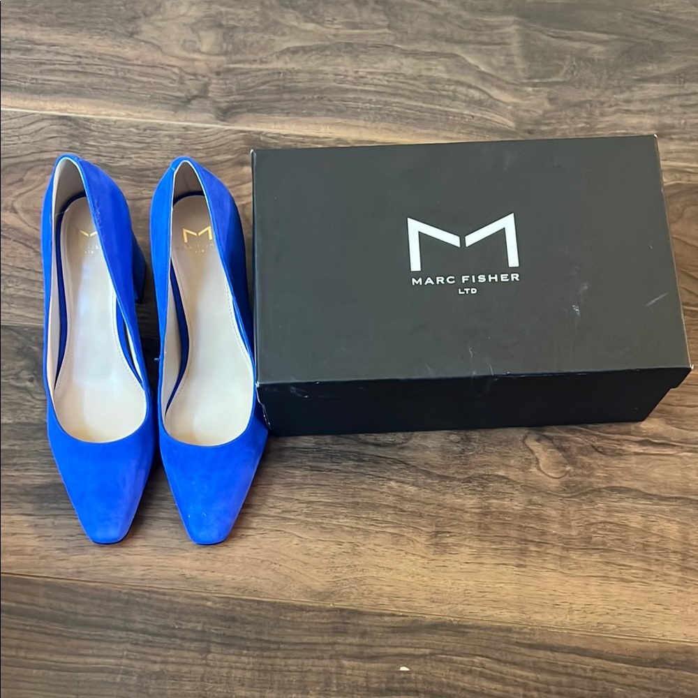 Marc Fisher Blue Stiletto Heels - Picture 2 of 4